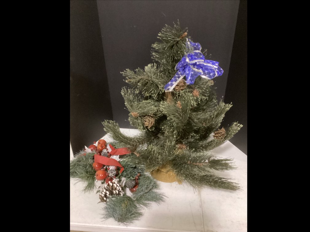 Small Christmas Tree & Decor