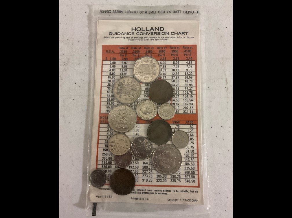 Holland Currency Coins Tip Pack