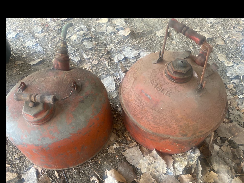 One Gallon Metal Gas Can Lot of 2