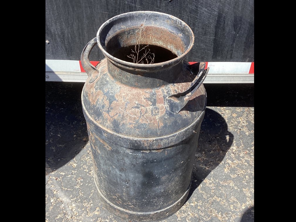 Black Painted Cream Can