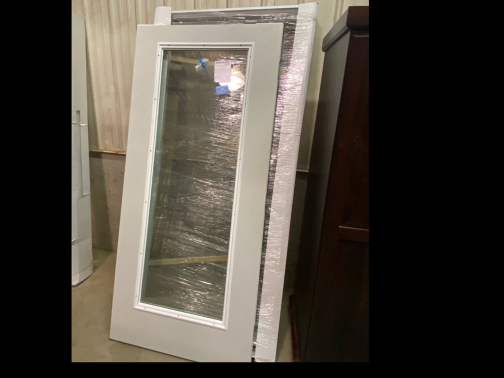 36” Glass Panel  Insulated Steel Door with Frame