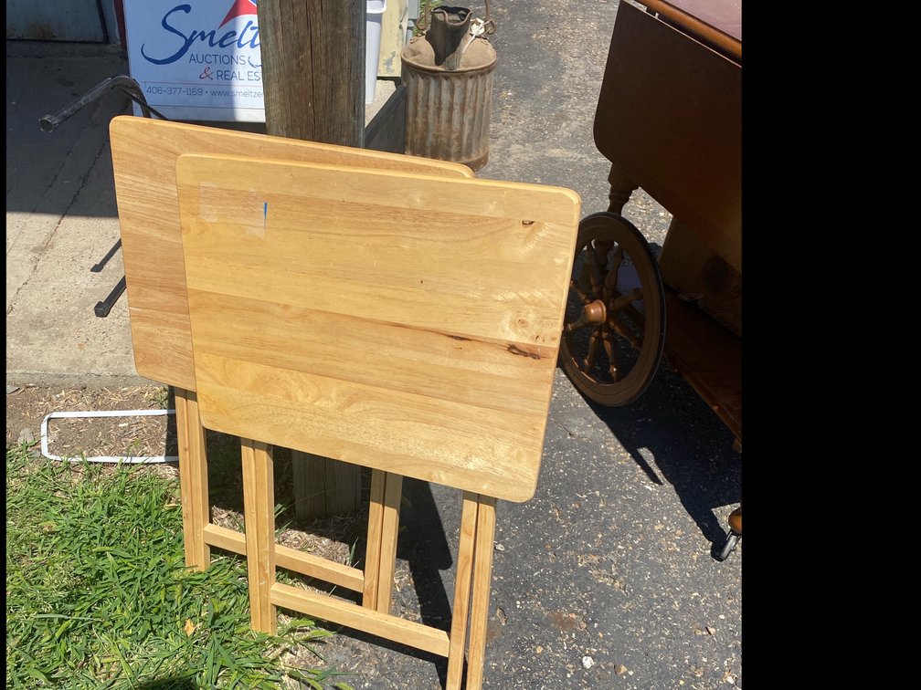 Wooden TV Tray Lot of 2
