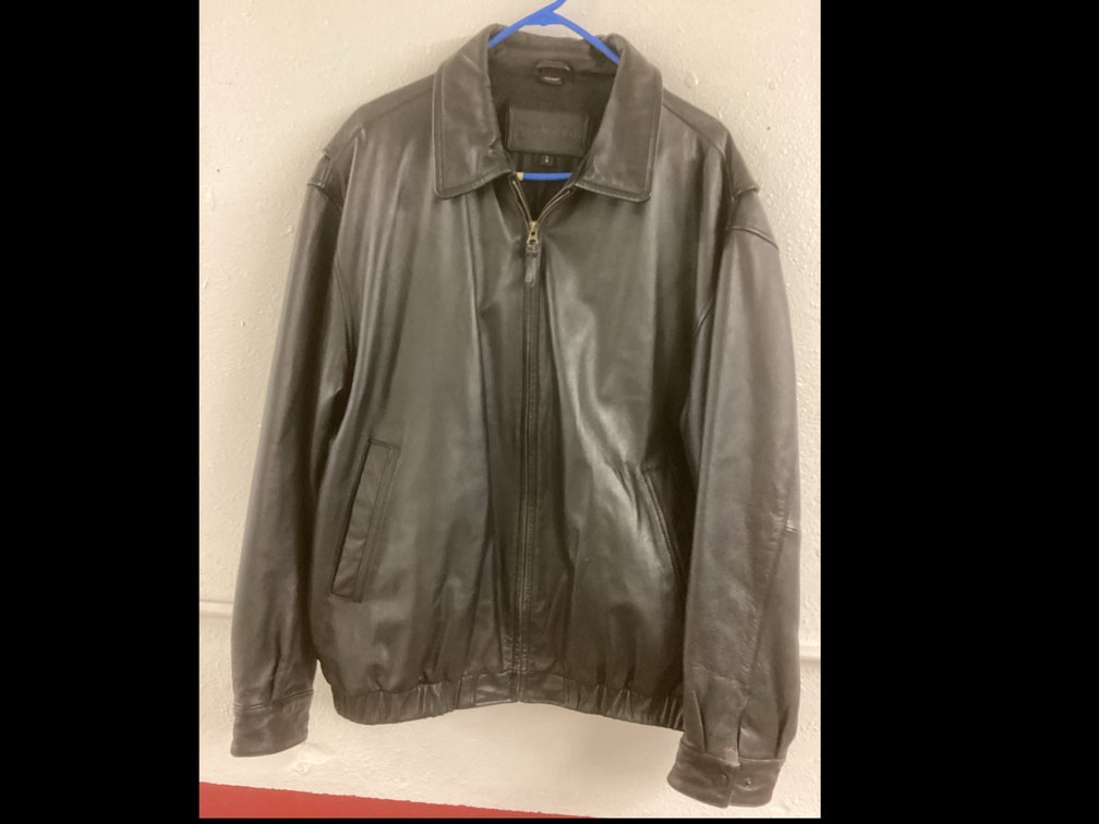 Mens Pleather Boomer Jacket