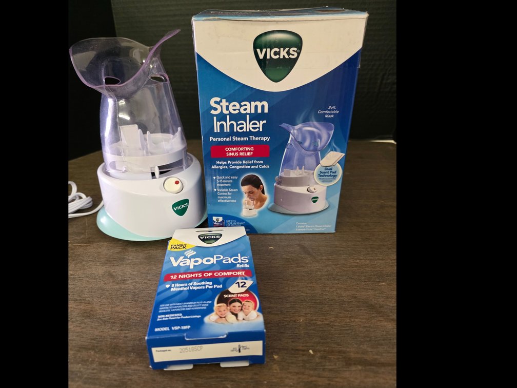 Personal Steam Inhaler with Vapo Pads
