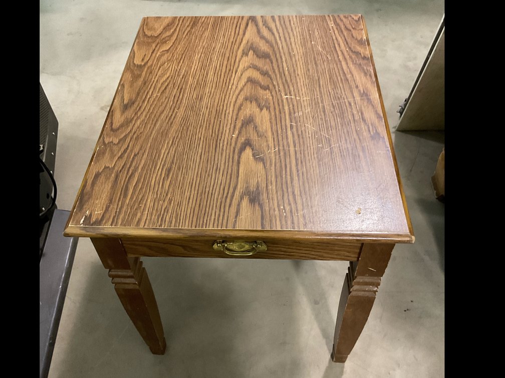 End Table W/ Faux Drawer