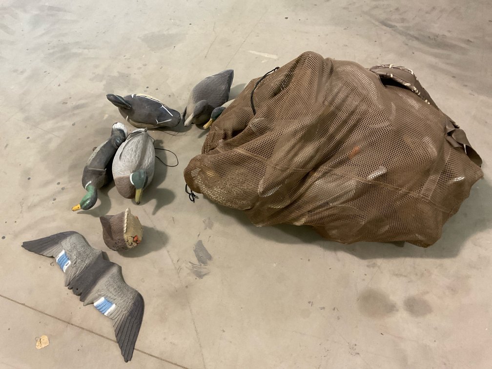 Mesh Waterfowl Decoy Backpack Full Of Decoys
