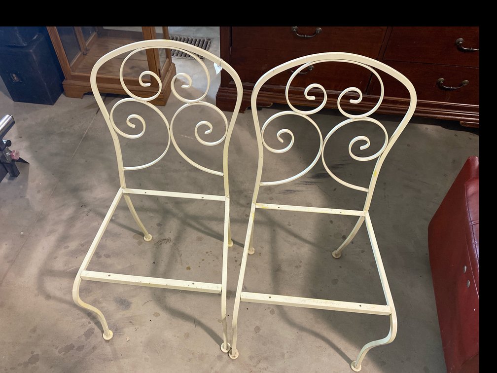Wrought Iron Patio Chairs Lot of 2
