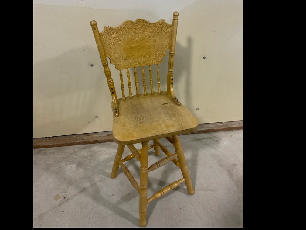 Wood Swivel Stool