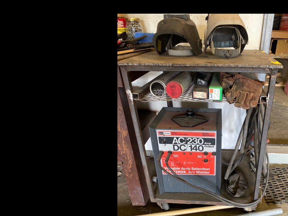 Sears Craftsman Arc Welder with Cart & Supplies
