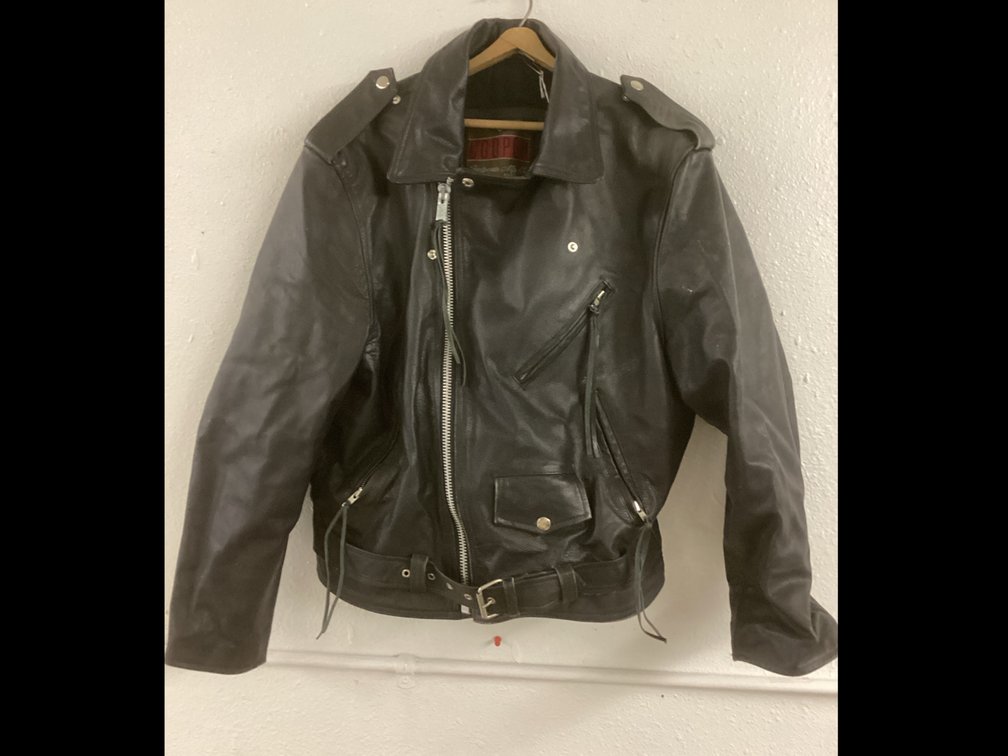 Pleather Motorcycle Jacket by Cooper Sportswear Mfg Co