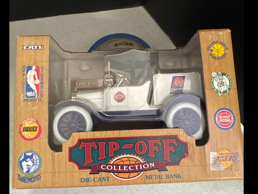 Tip Off Die Cast Metal Bank and Phoenix Suns