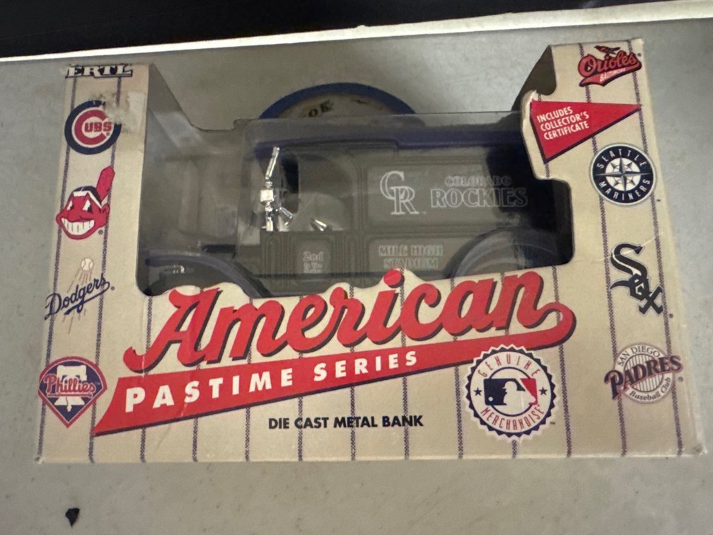 All American Die Cast Metal Bank Colorado Rockies
