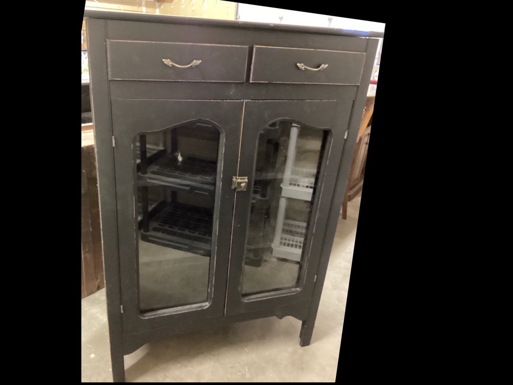 Distressed Black Dining Chest