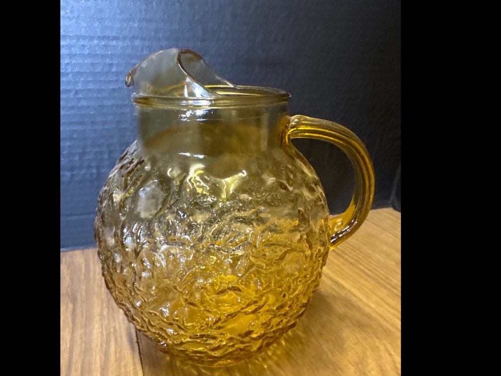 Lido Milano Amber Glass Ball Pitcher