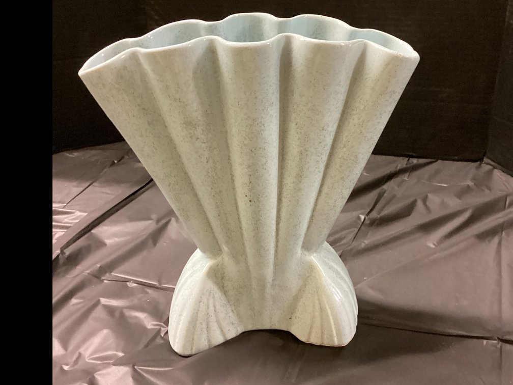 Light Blue Speckled Ceramic Vase