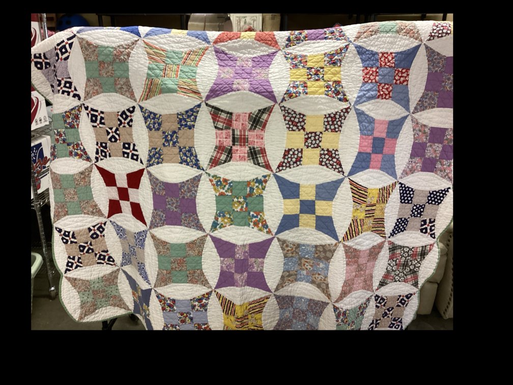 Vintage Handmade “Rob  Peter To Pay Paul” Quilt