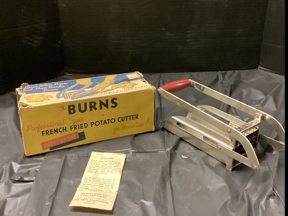 The Burns - French Fried Potato Cutter - With Original Box