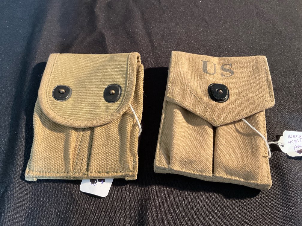 Reproduction WWI & II 45 ACP Magazine Pouches (2)