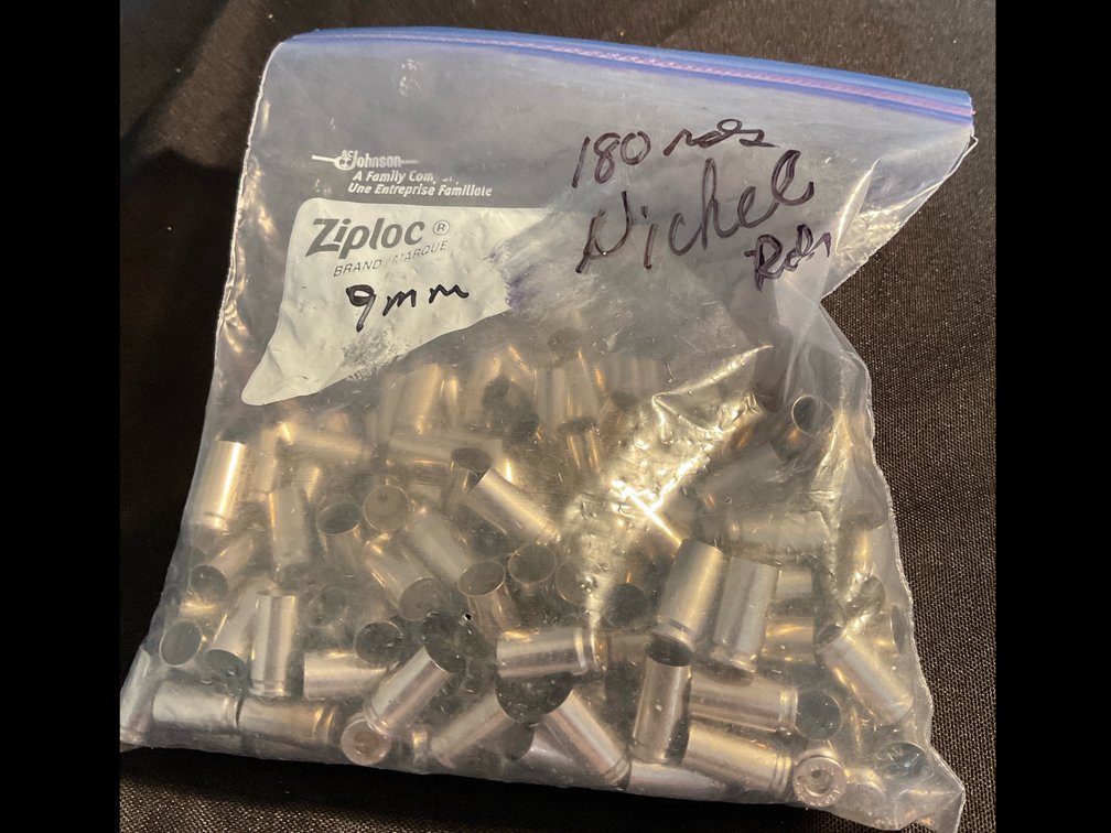 9mm Nickel Casings (180)
