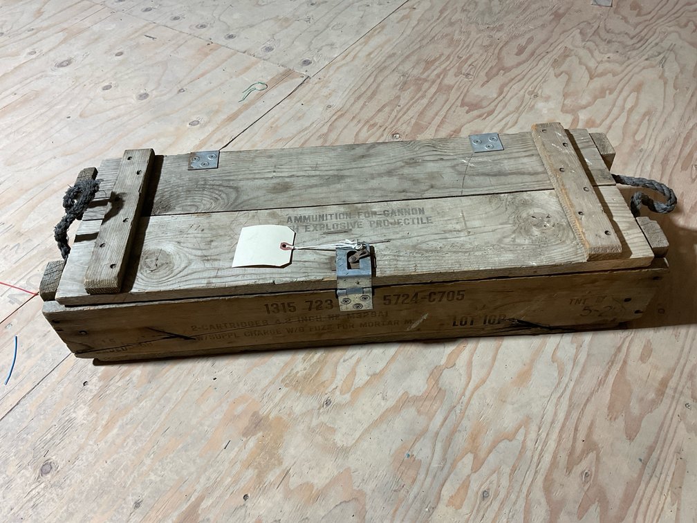 Vietnam Era Wood Mortar Box