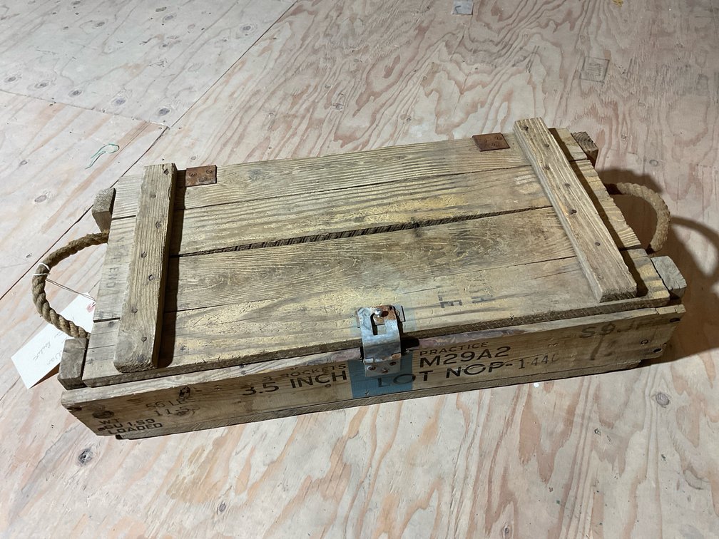 Korean War Era Wood Practice Rocket Box