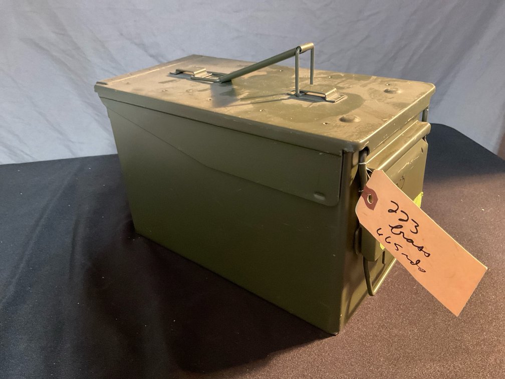 Ammo Can W/ Unprimed 223 Brass Casings (665)