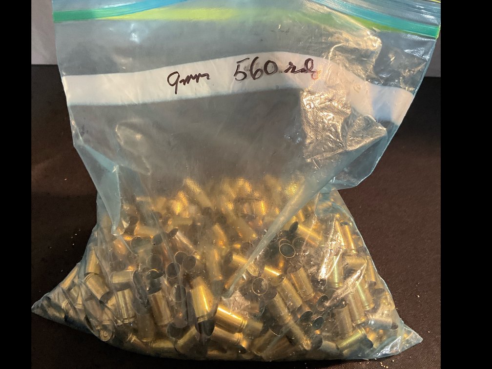 9mm Brass & Nickel Casings (560)