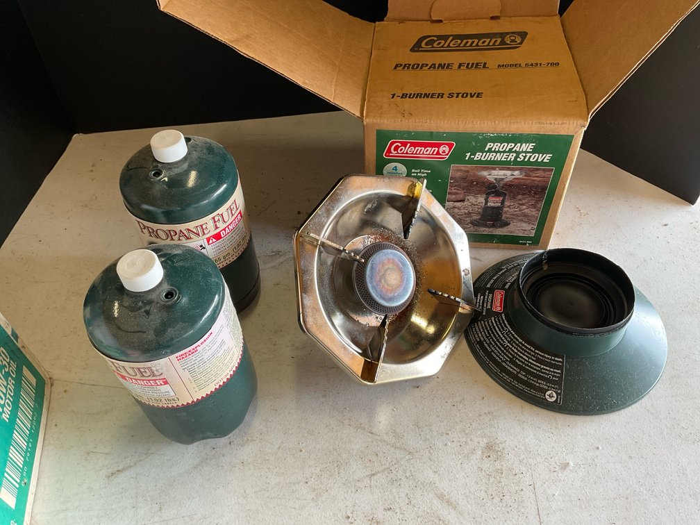 Coleman Propane 1 Burner Stove & 2 -16.4oz. Bottles