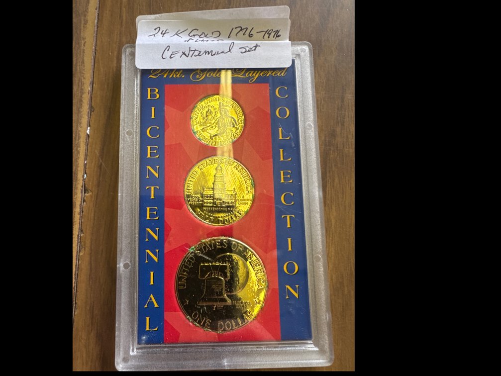 24K Gold Layered 1776-1976 Bicentennial Set