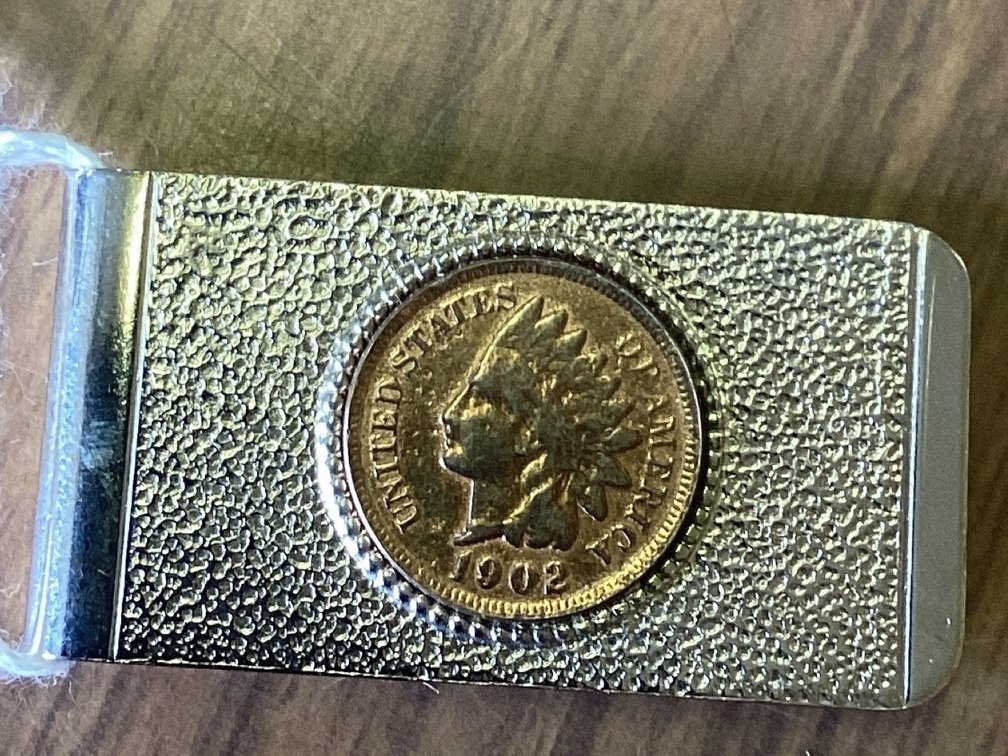 1902 Indian Penny Money Clip