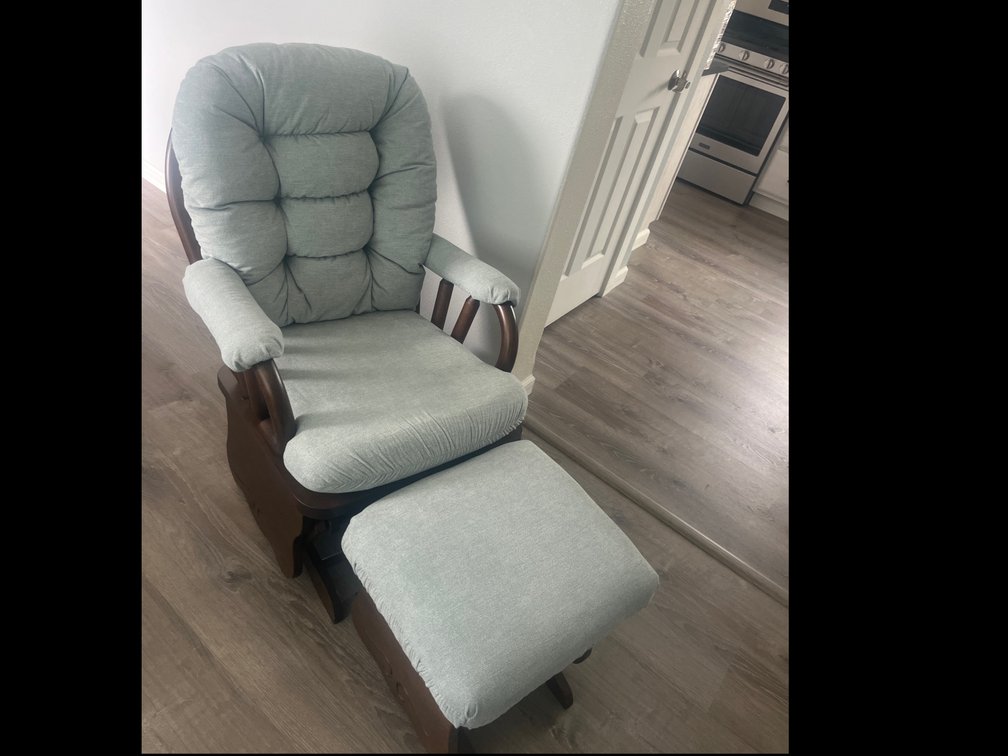 Glider Rocker And Foot Stool
