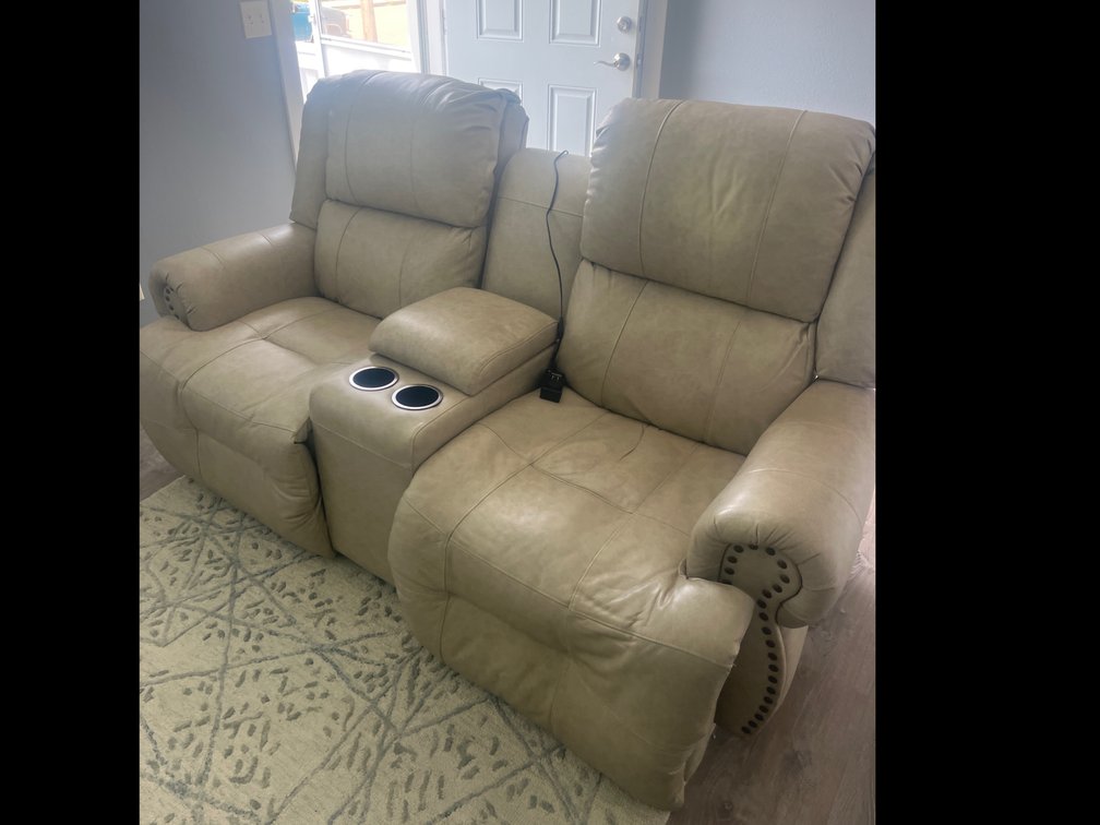 Leather Love Seat