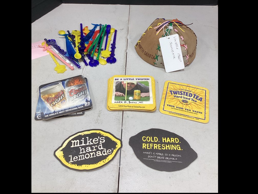Coasters,SwizzleSticks & International Peace Garden Cap