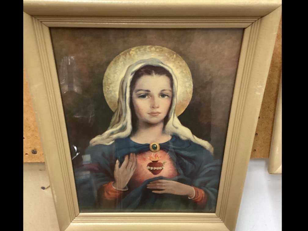Framed Print of Sacred Heart of Mary by Florence Kroger