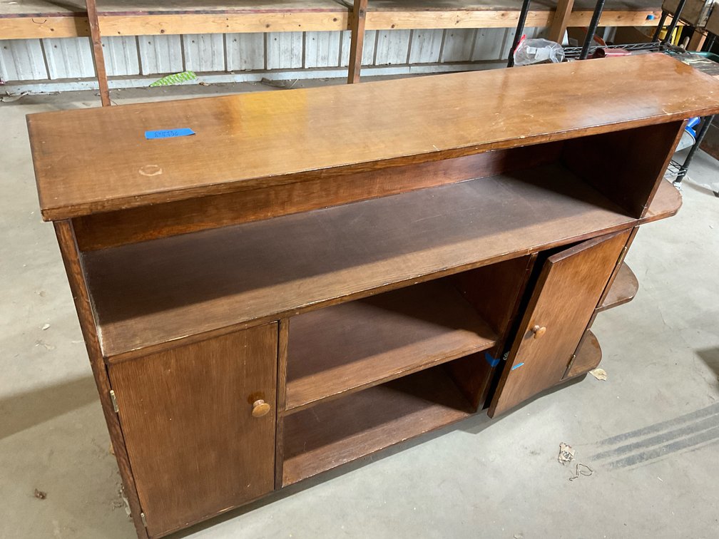 57x11x37” Wood Shelf Unit