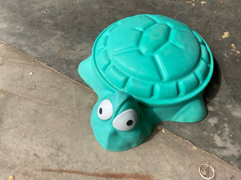 Plastic Turtle Sandbox 44x43x7”