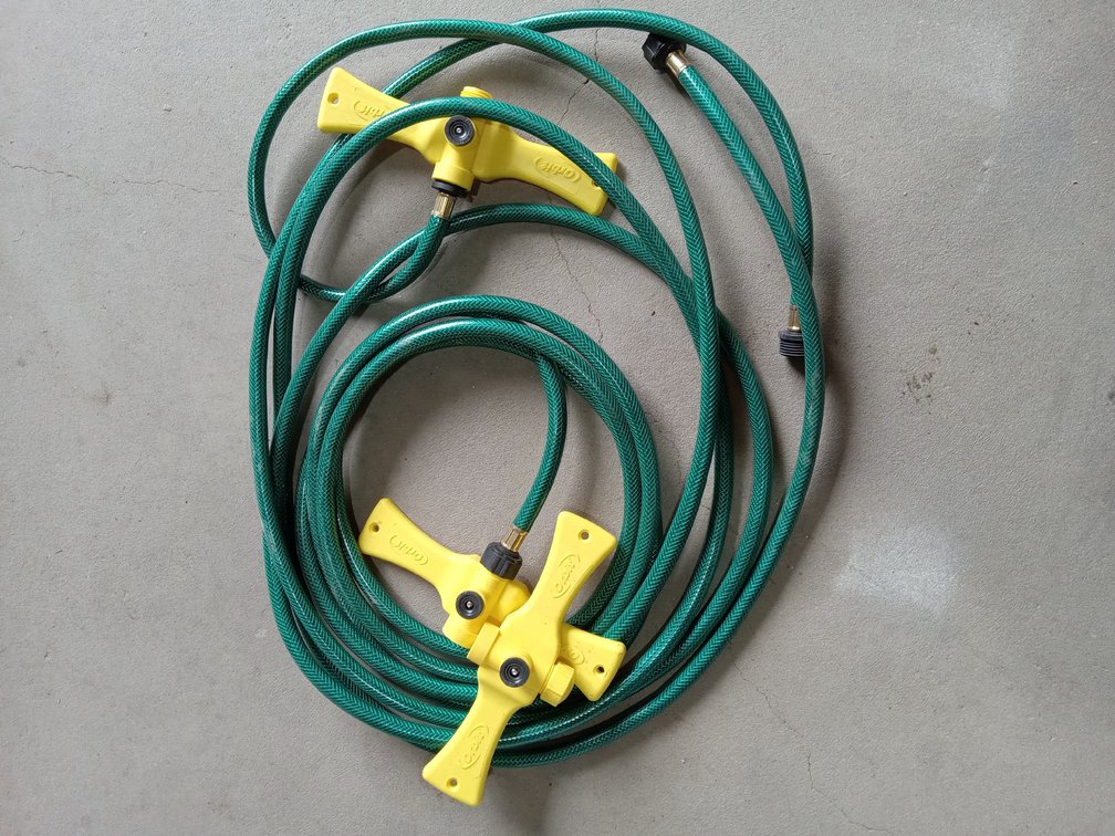 Garden Hose & Orbit Sprinklers