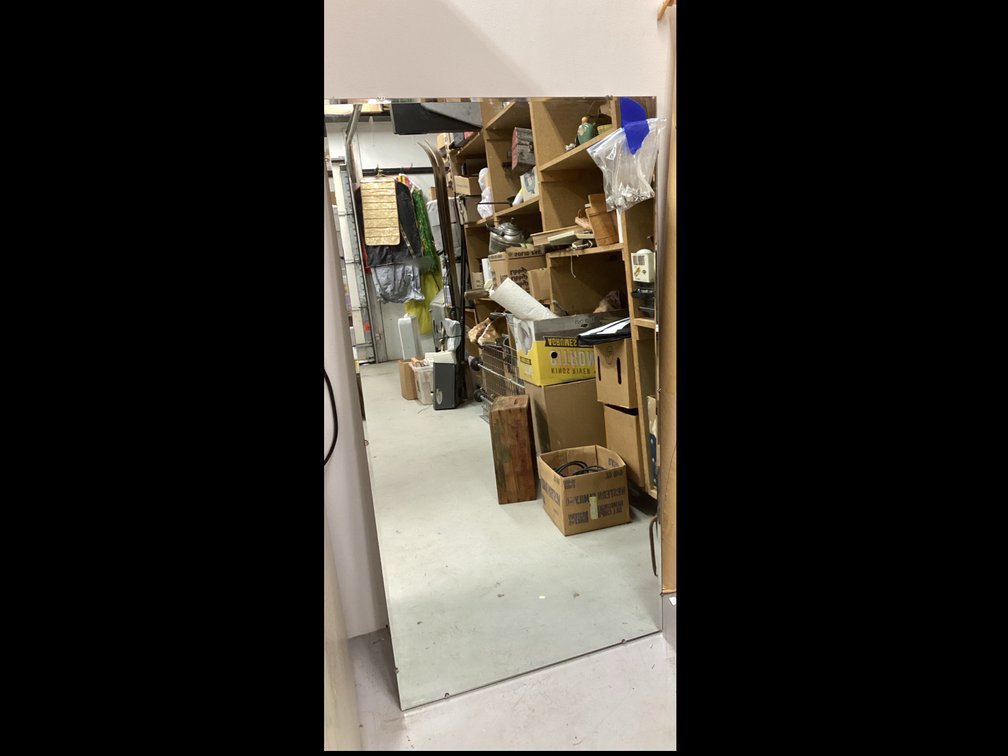 Mirror With Hardware to Hang