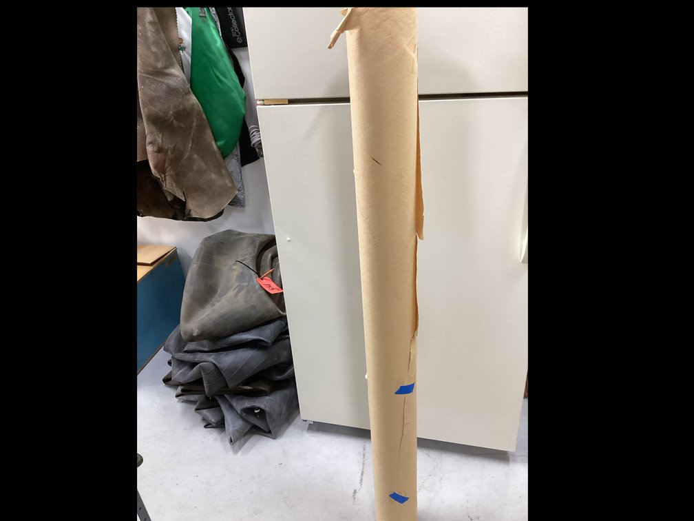 Vertical Roll of Brown Kraft Paper or Builder’s Paper