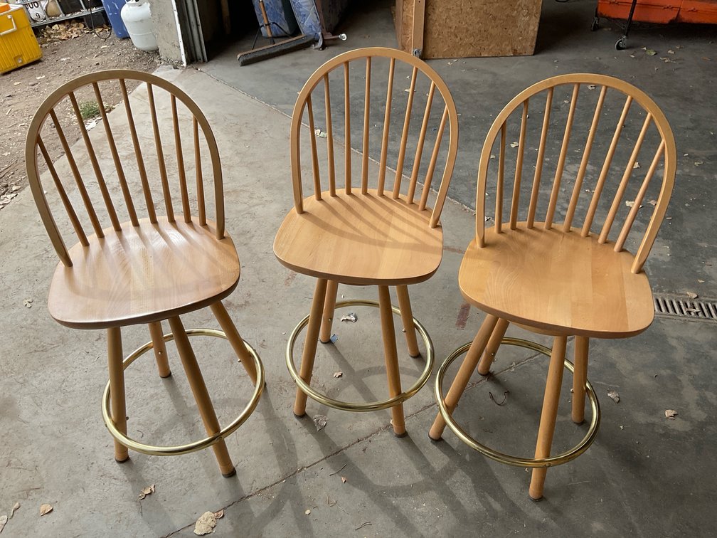 Wood Swivel Stools