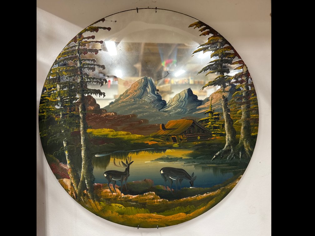 Deer Painting On Mirror