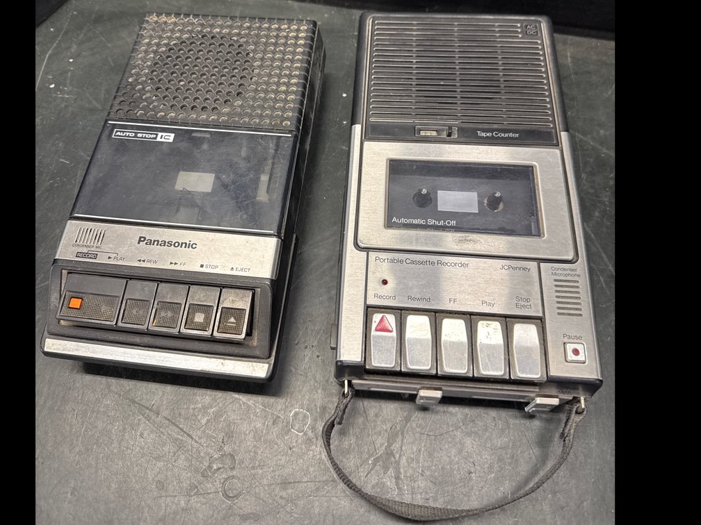 Panasonic and JcPenney Portable Cassette Recorders