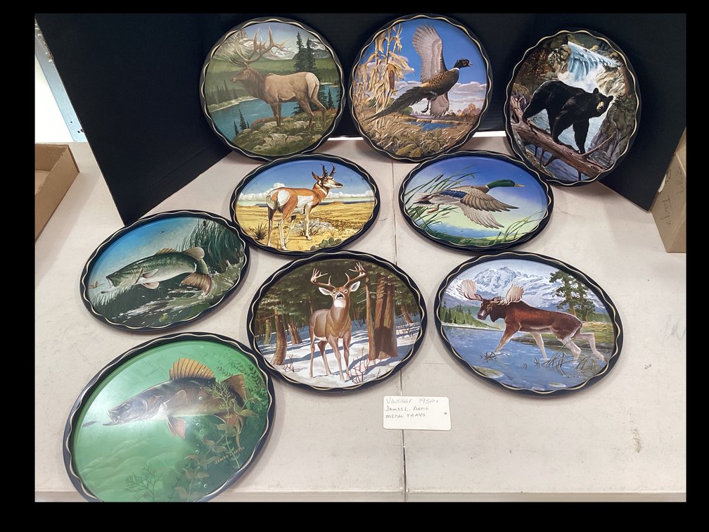 Vintage 1950’s Metal Trays by James L Artig