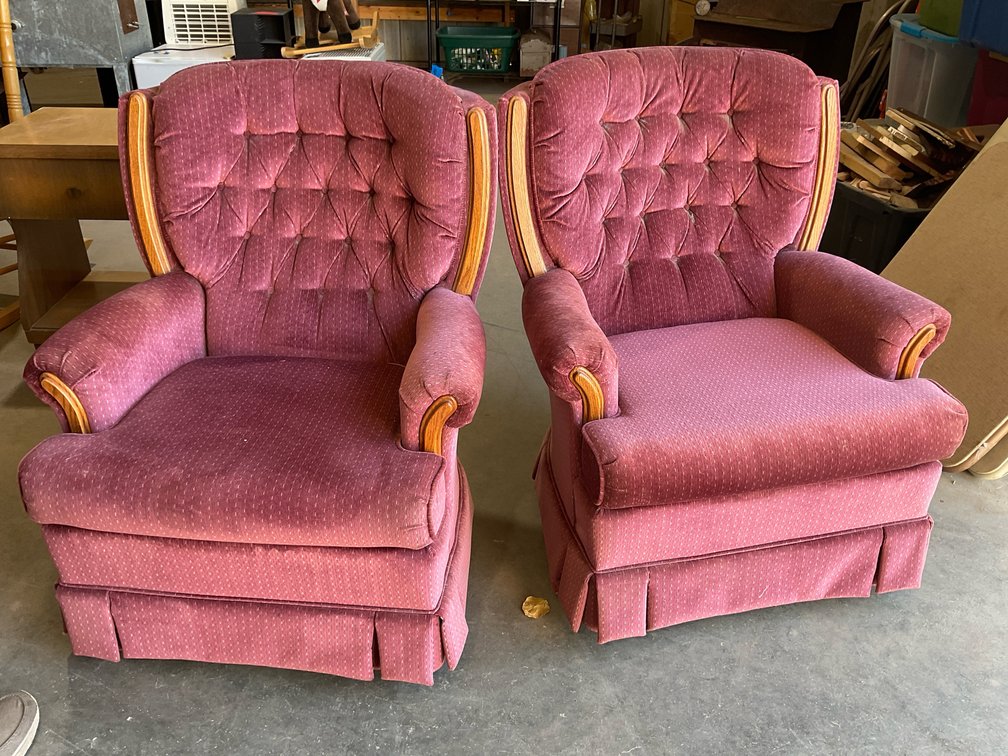 Matching Swivel Rocking Chairs (2)