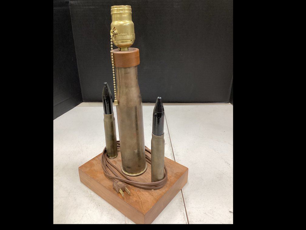 Home Made Lamp Made With Ammunition Shell Casings