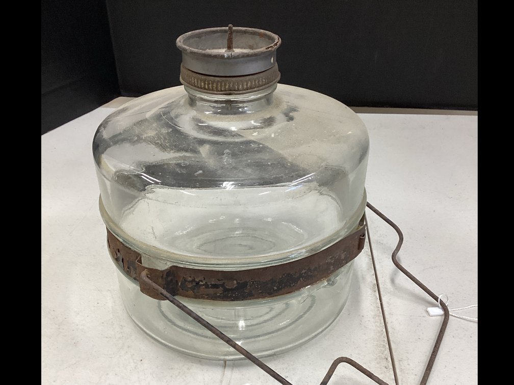 Vintage Glass Fuel Jug For Kerosene Stoves