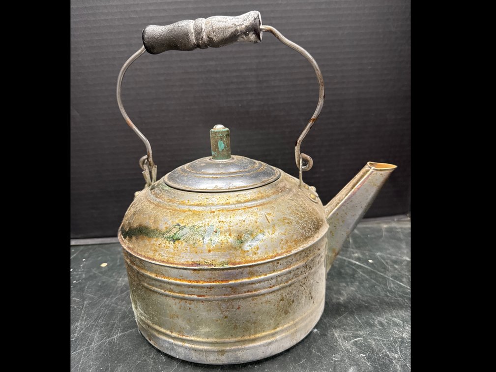 Metal Tea Kettle W/ Wooden Handle