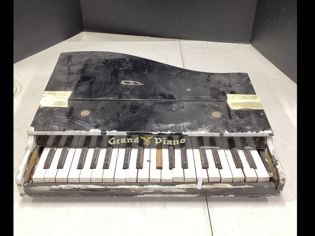 Vintage Miniature Wooden Toy Grand Piano