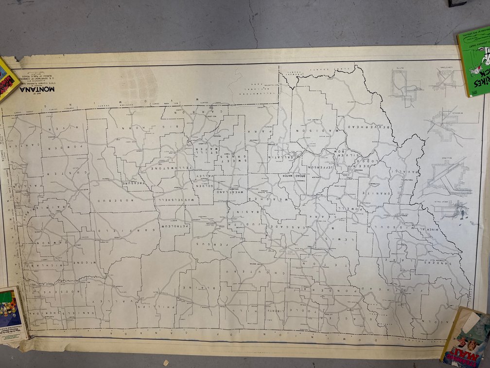 1960 Montana County Map