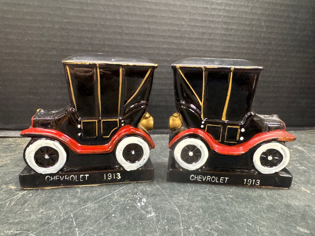 1960s Ceramic 1913 Chevrolet Car Pen Holder or Book End